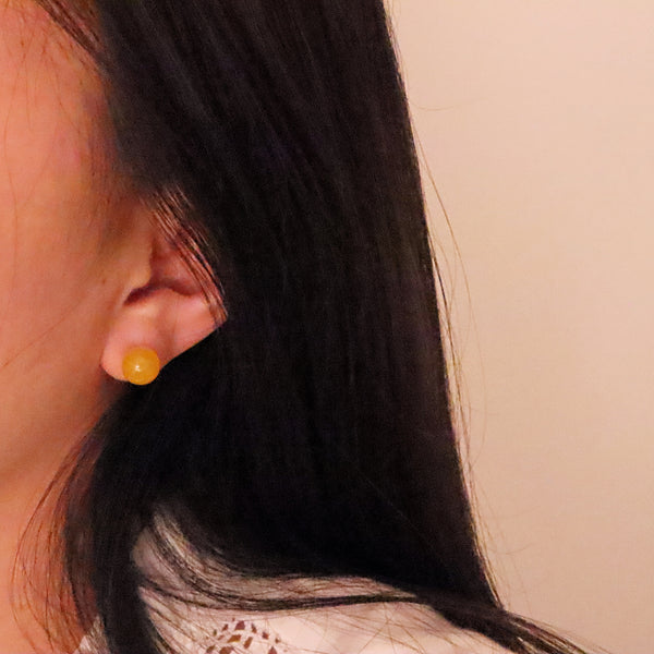 Yellow Ball Earring